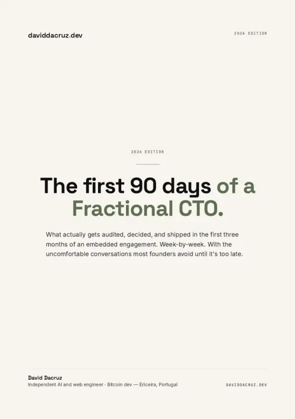 The Founder's First-90-Days Tech Audit — PDF cover