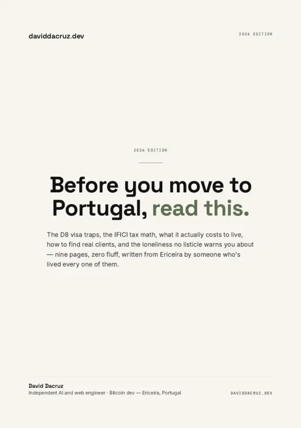 The Honest Portugal Freelancer Guide — PDF cover