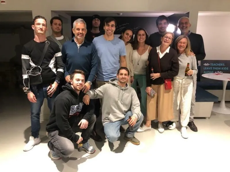 David Dacruz avec l’équipe fondatrice de 42 Lisboa lors du lancement du campus