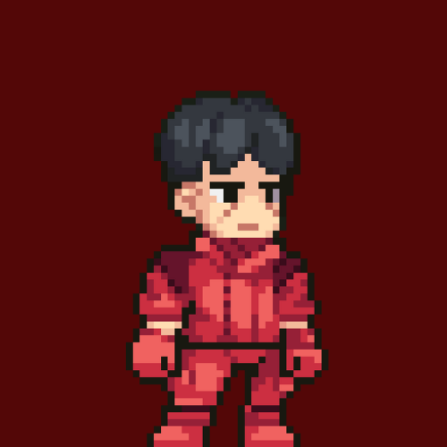 Yakuza Inc. number 1 red pixel-art character from the Ethereum collection